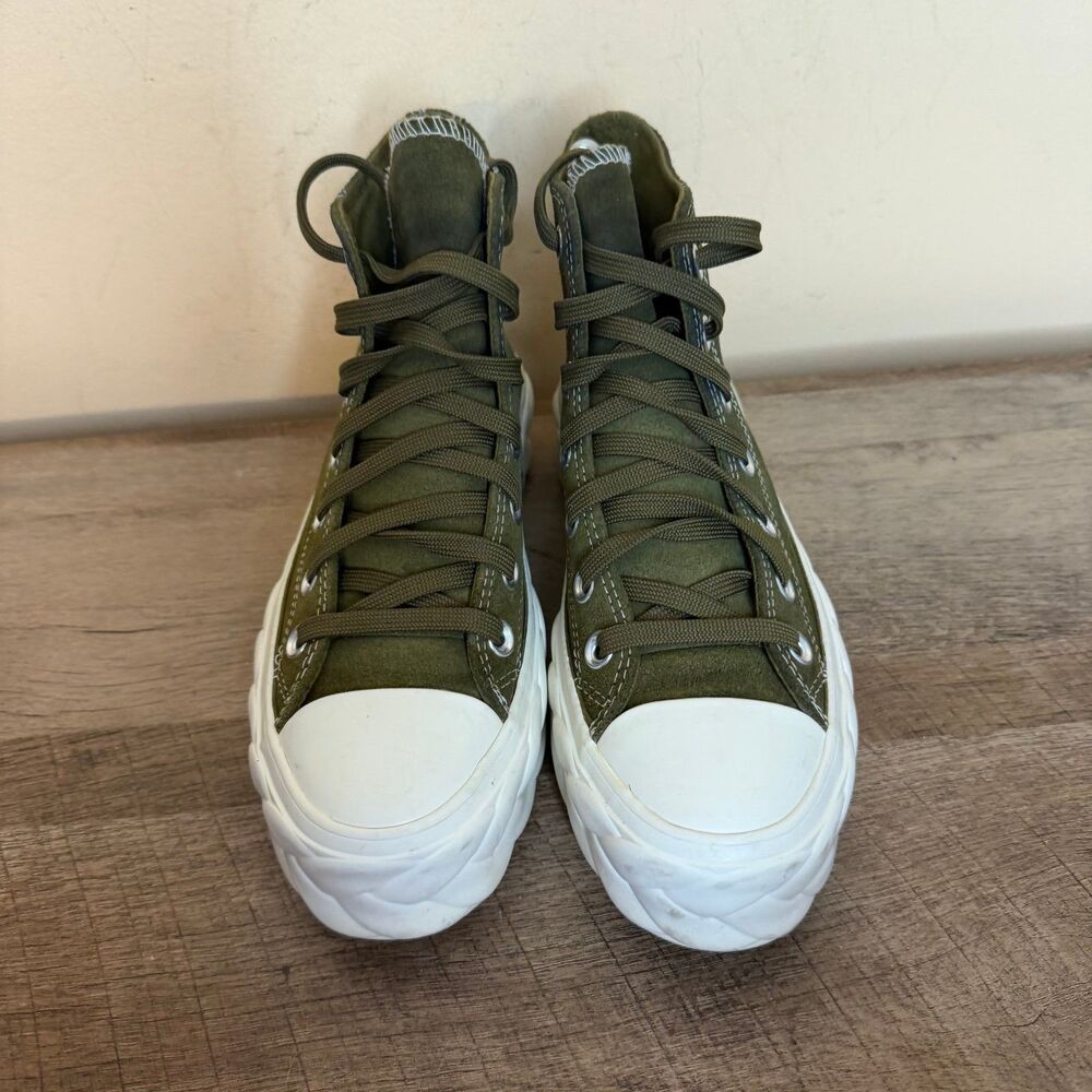 Converse Chuck Taylor All-Star Lift Cable Hi size 5.5 Moss Green shoes platform - Picture 5 of 8